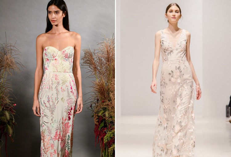 Svadobné šaty 2019 trendy v pestrých výšivkách