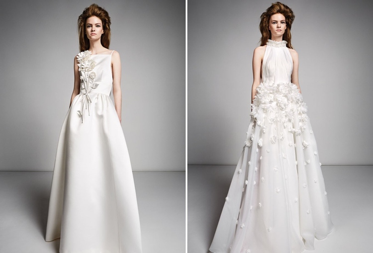 Svadobné šaty 2019 3D kvetinové potlače