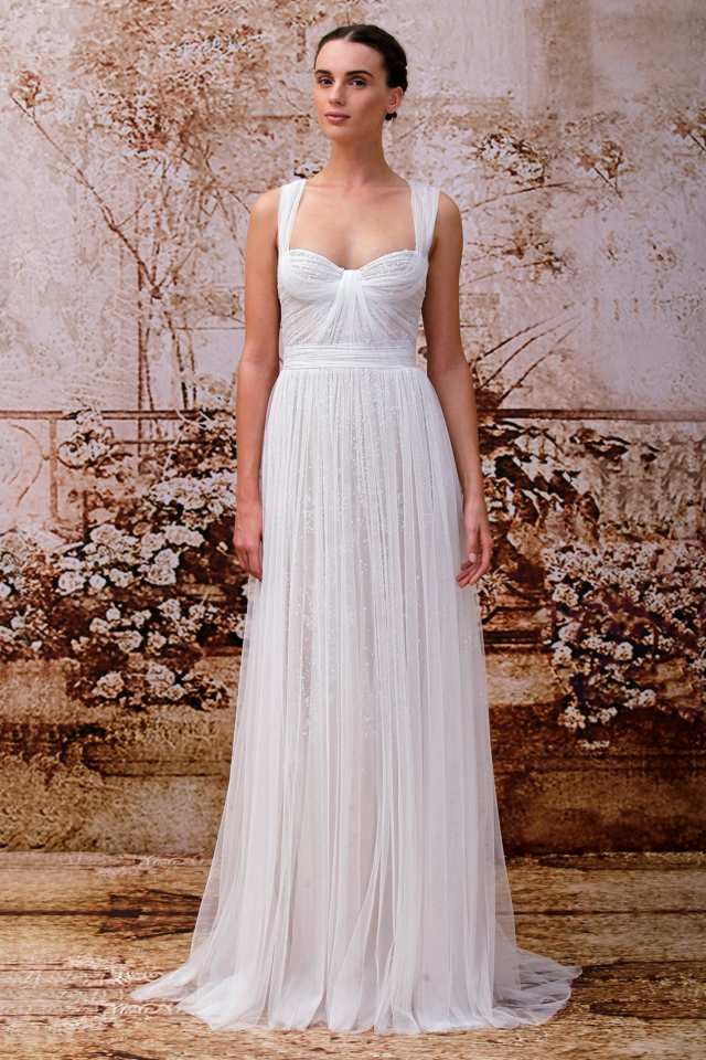 Ramienka k šatám v páse plynulý strih dekoltu pásová stužka splývavý strih dekoltu biele polopriehľadné látky