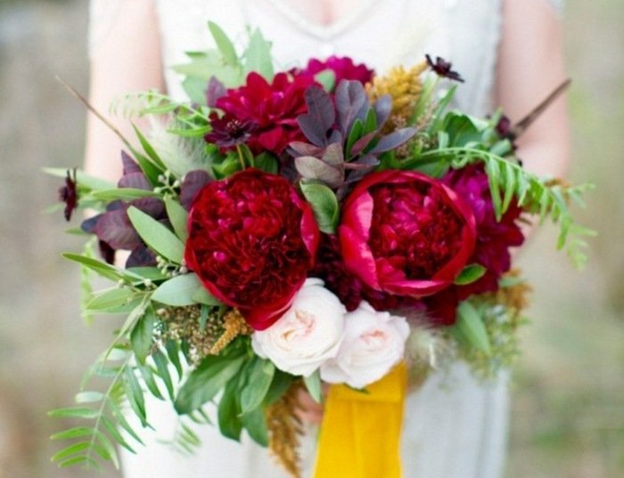 čerstvé rezané kvety svadobné nápady originálne Svadobné kytice nápady originálne svadobné jeseň