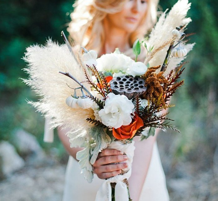 Jesenné kvety nápady pšeničné kreatívne kytice Myšlienky pšenica robia kreatívne kytice sami