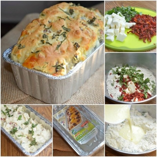 Pečenie chleba bez droždia recept slaná bazalka sušené paradajky Chlieb bez pečenia kvásku-recept-slané-bazalka-sušené-paradajky