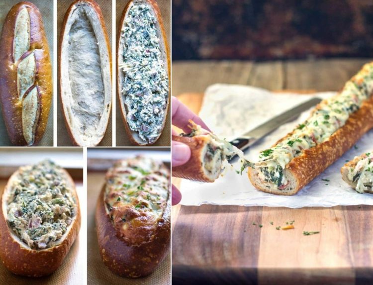 Naplňte kváskový chlieb alebo bagetu a podávajte ako prílohu na grilovacej párty