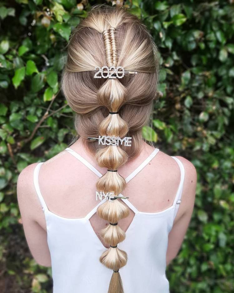 Vlasové doplnky Trendy Účesy s Barrette pre dlhé vlasy Bubble Copánky pletený účes