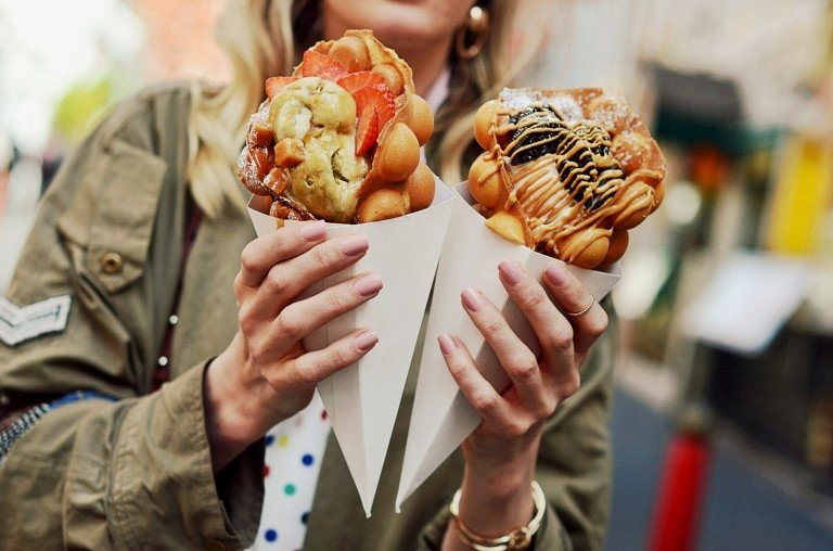 Vaječné vafle Cesto Zmrzlinový dezert Letné recepty