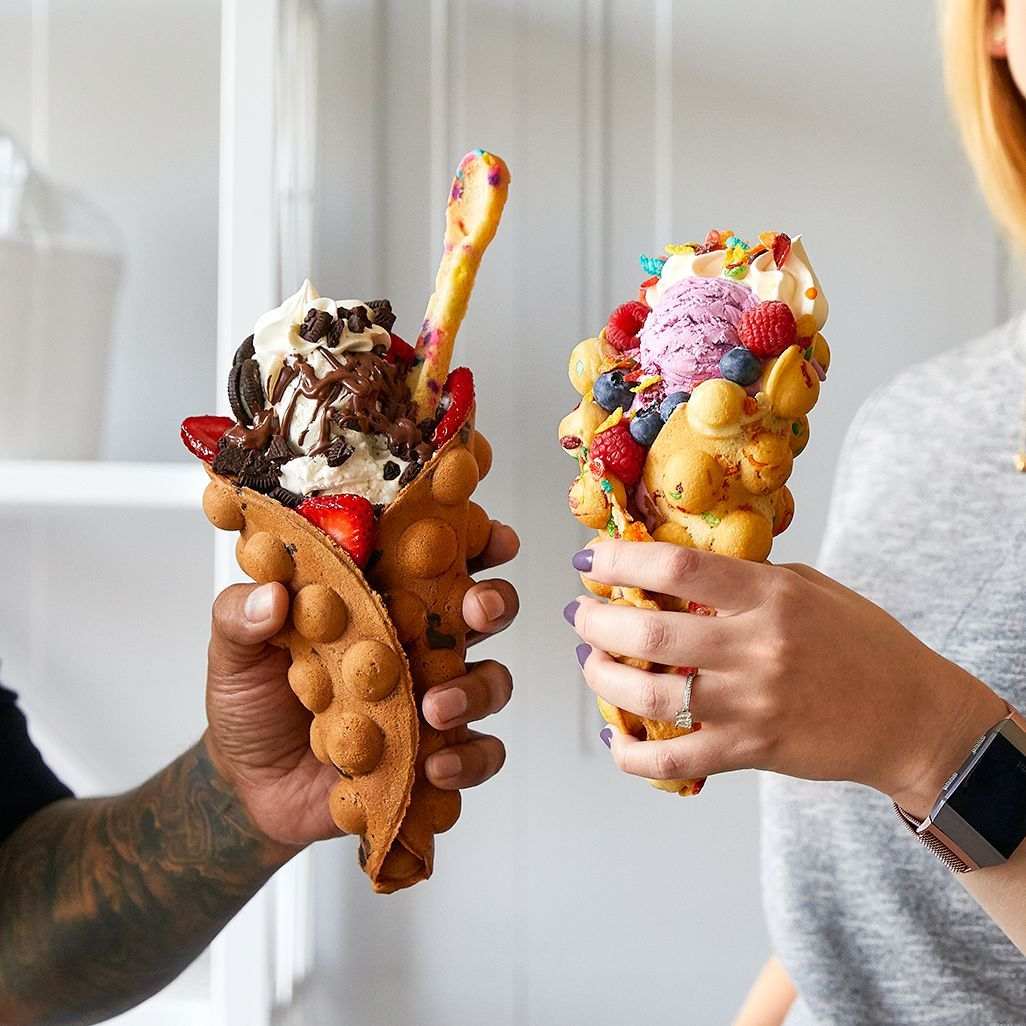 Recept na bublinkové vafle Vafle Cesto Nápady na zmrzlinový dezert Leto