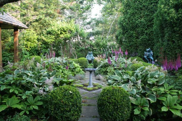 zimostrázová záhrada voľne žijúca výsadba žabieho vtáčieho kúpeľa