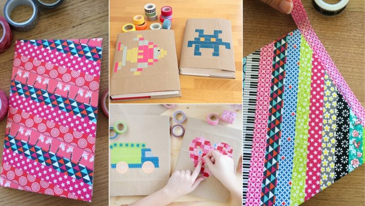 Vyrobte si obal na knihu sami pomocou washi pások