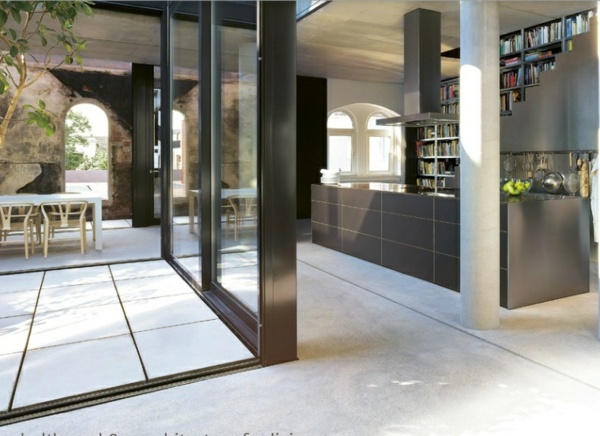 sivá kuchynská linka nerezová pracovná doska