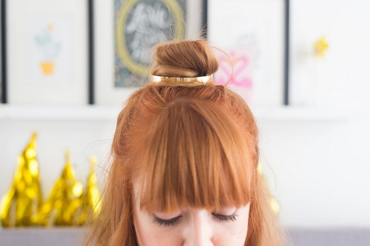 diy drdol manžeta hotový polodrdol účes rovná ofina