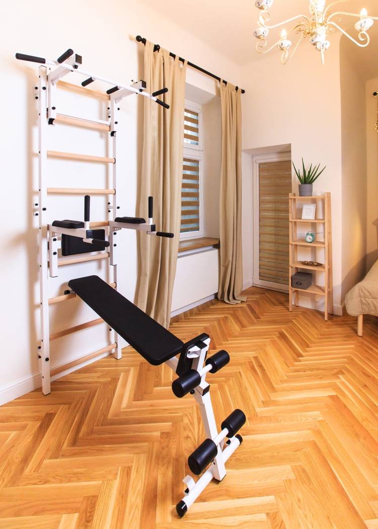 Nástenné tyče na cvičenia v šestonedelí Nápady na domácu fitnes