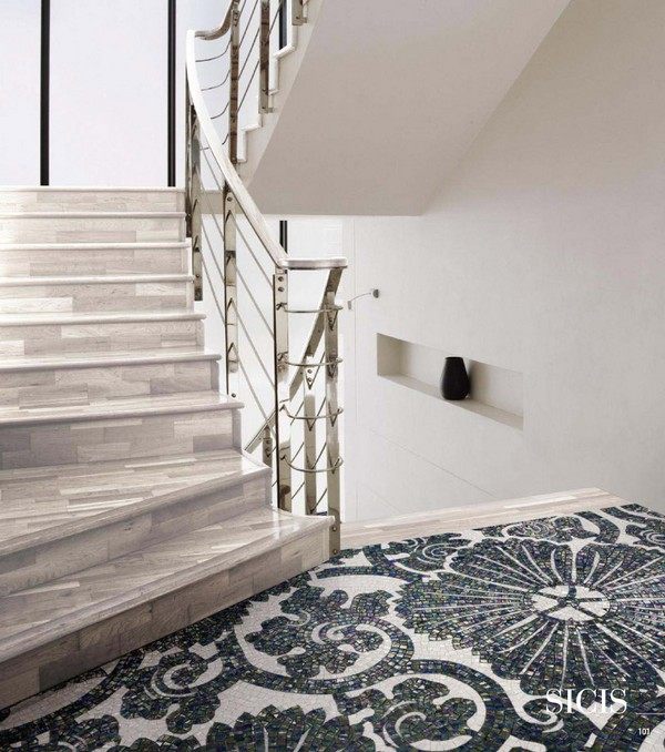 Dlažba s kvetinovým vzorom