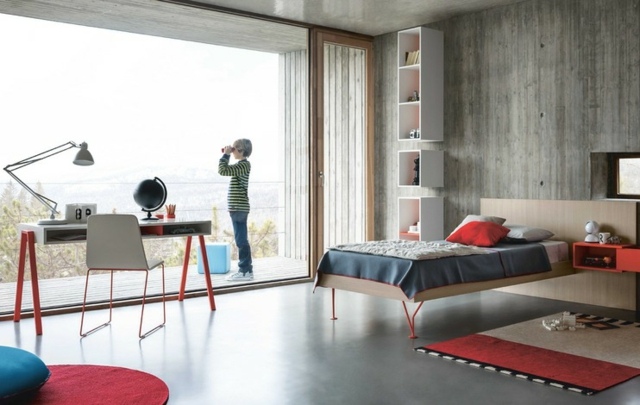 moderné jednoduché nápady na zariadenie chlapskej izby Chlapčenská izba nastaviť nápady nábytok koberec