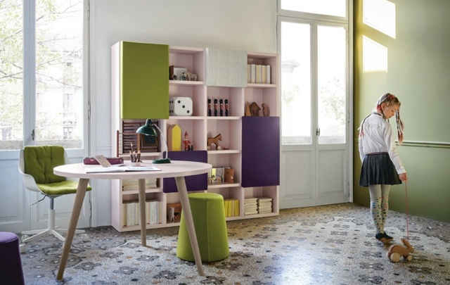 Stolný policový systém do detskej izby Nápady na dizajn stolného systému pre stolný systém
