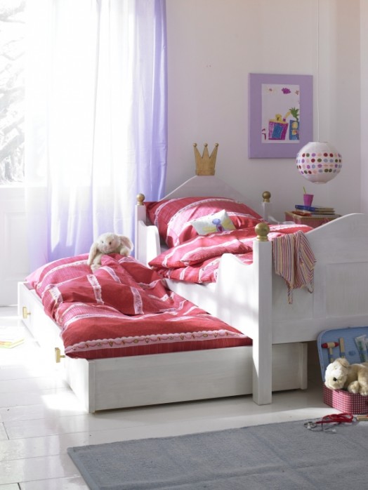 Posteľný box do postele priestor na spanie korunka do dievčenskej postele