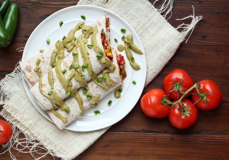 Recept na burrito-vegetariánska-avokádová omáčka-tortilla