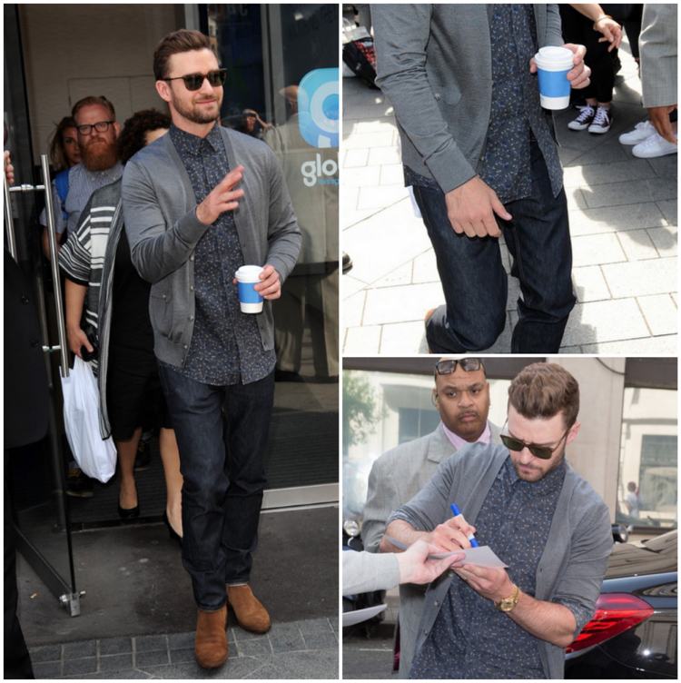 Príležitostný pánsky denimový košeľový sveter