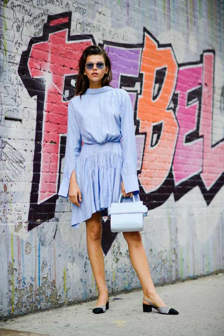 Tričko spoločenské šaty do kancelárie letné módne trendy ženy