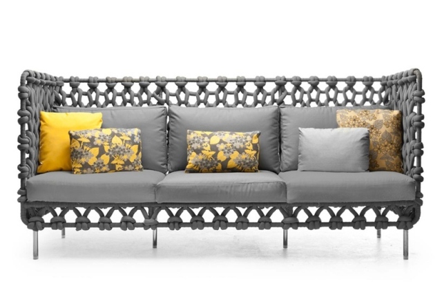 kabaretná sedačka kenneth cobonpue extravagantný úpletový dizajn