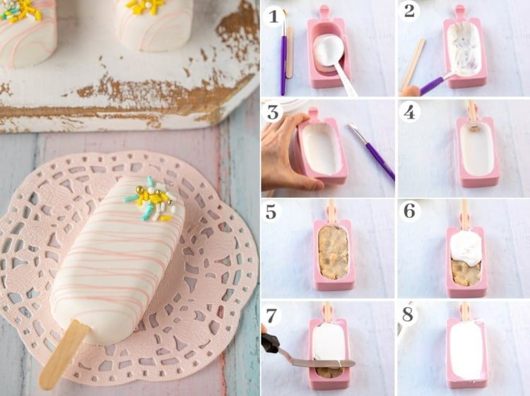 Cakesicles recept a návod so silikónovou formičkou na ľad