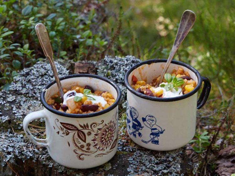 kempingové recepty rýchla a jednoduchá príprava kempingu prázdninový plynový sporák kempingový sporák vegetariánsky výdatný čistý riad bez námahy