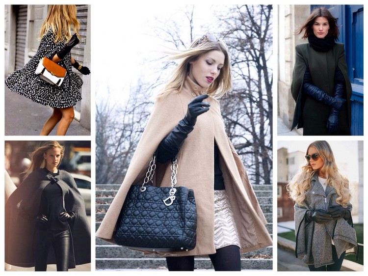 V plášti s dlhými koženými rukavicami