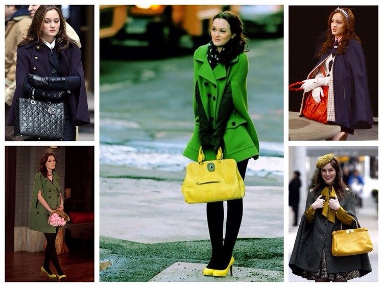 Kabátové kabáty od vrecka na lakte Blair Waldorf