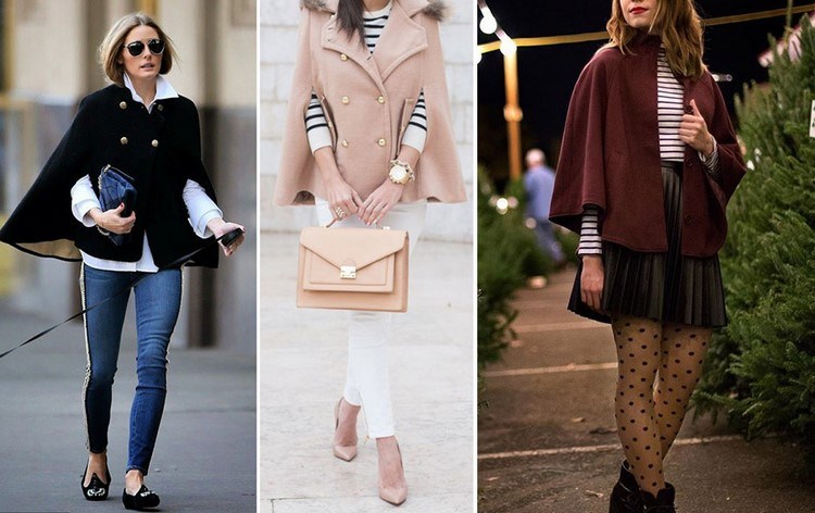 krátke peleríny kombinujúce rifle alebo sukňové balerínky alebo členkové topánky