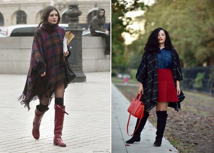 Pončo k sukni alebo šatám po kolená