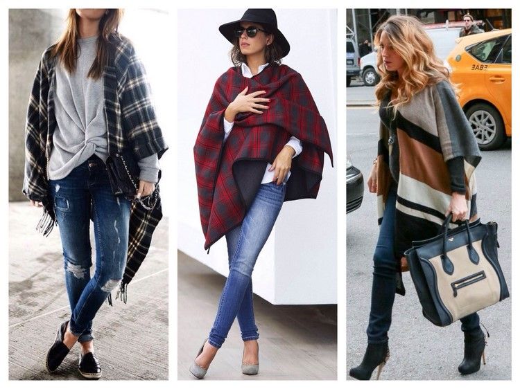 Džínsy Poncho kombinujú jesennú outfitovú obuv