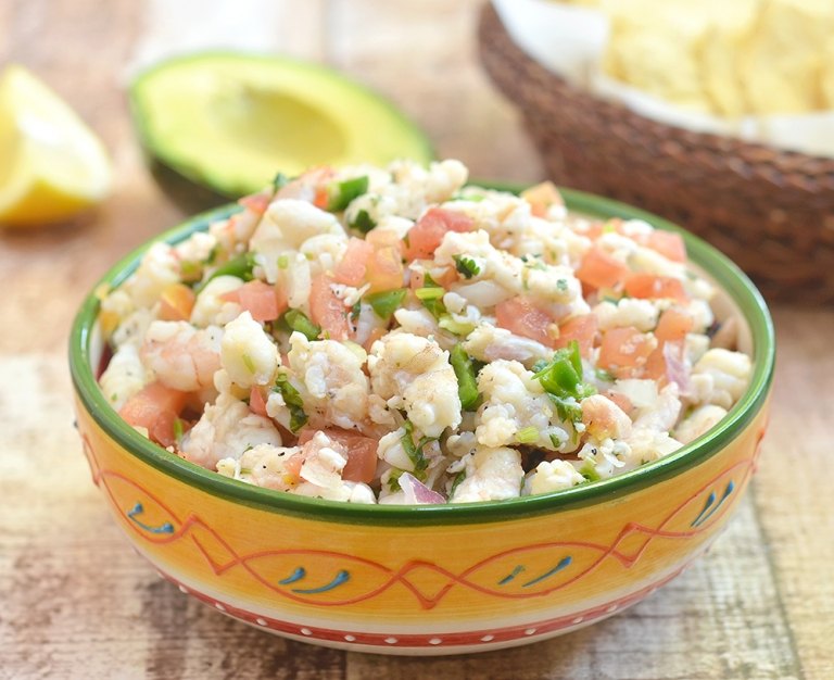 Ceviche recept na prípravu zložiek morské plody