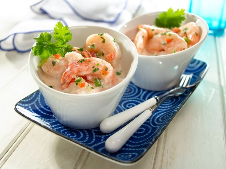 Recept na Ceviche Nápady na kokosové krevety