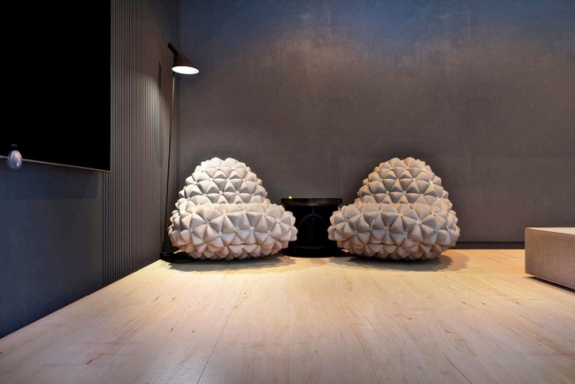 Relaxačný dizajn sedacieho vaku-inovatívna architektúra 3D vizualizácie