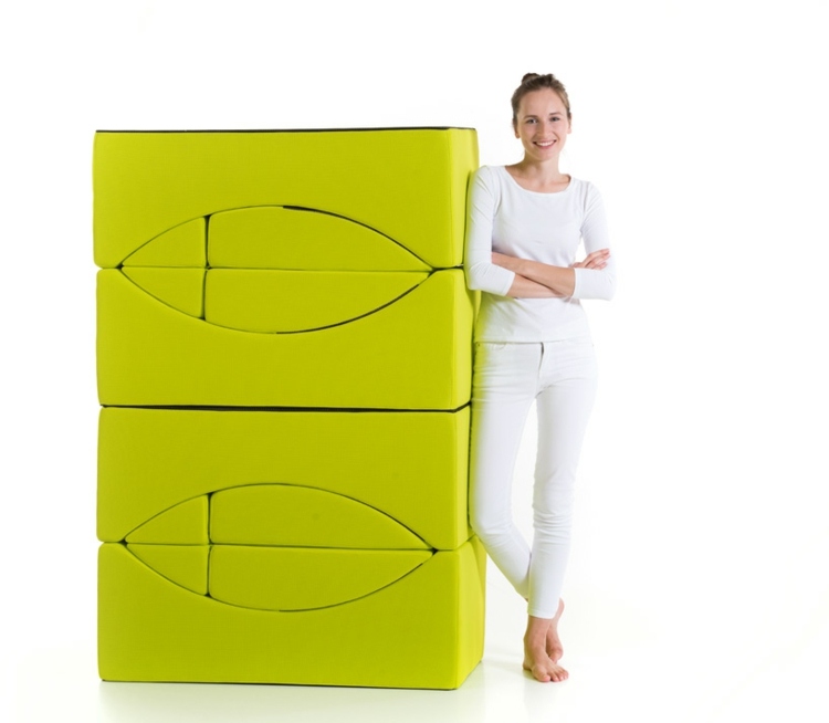 ležadlo dizajnová kocka nápad úložný multifunkčný nábytok