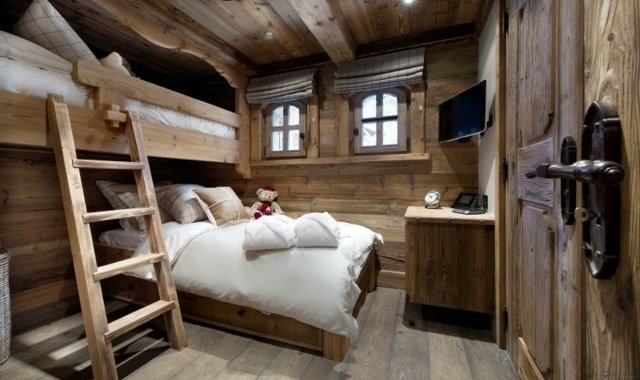 Chalet Alpen detská izba poschodová posteľ, malá Apartmán Chalet Alpen Detská izba Poschodová posteľ malé okno