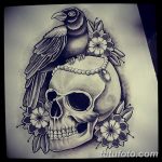 fekete -fehér vázlat egy régi tetoválásról az old school stílusában 2019.03.11. №078 - tetoválóvázlat -