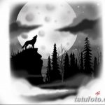 fekete -fehér vázlat a tetoválóerdőről 2019.03.09. №028 - tetoválóvázlat -