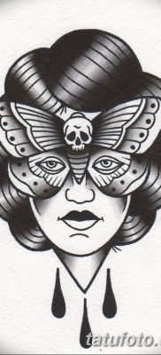 fekete -fehér vázlat egy régi tetoválásról az old school stílusában 2019.03.11. №023 - tetoválóvázlat -