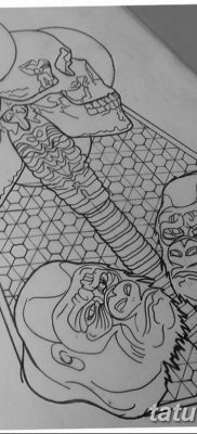 fekete -fehér vázlat a geometria tetoválásról 2019.03.09. №059 - tetoválóvázlat -