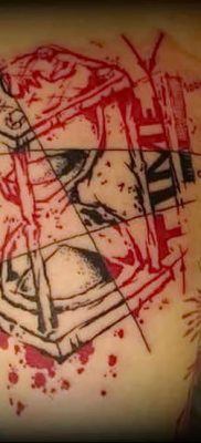 Снимка на черно червени татуировки 15.06.2019 №026 - черно червени татуировки снимка -