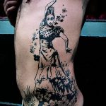 fekete tetoválás szám 245 - a minta exkluzív változata, amely sikeresen használható felülvizsgálatra és alkalmazásra fekete tetoválásként egy lány számára