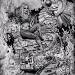 Chicano vázlat a karon lévő tetoválásról 5