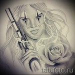 Chicano vázlat stílusú tetoválás 1