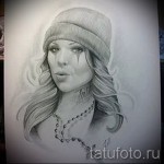 Chicano Skizze einer Tätowierung auf dem Arm 1