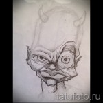 Chicano Skizze einer Tätowierung auf dem Arm 3