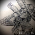 Chicano Skizze einer Tätowierung auf dem Arm 4