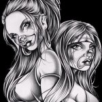 Chicano tetoválás kroquis 1