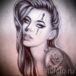 Chicano tetoválás vázlata 1