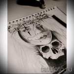 vázlat a tetoválásról Chicano lány 1