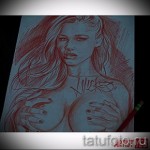 Skizze der Tattoo-Chicano Mädchen 1